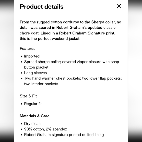 Robert Graham New Men's Brown Corduroy Jacket Size XL - Picture 16 of 16